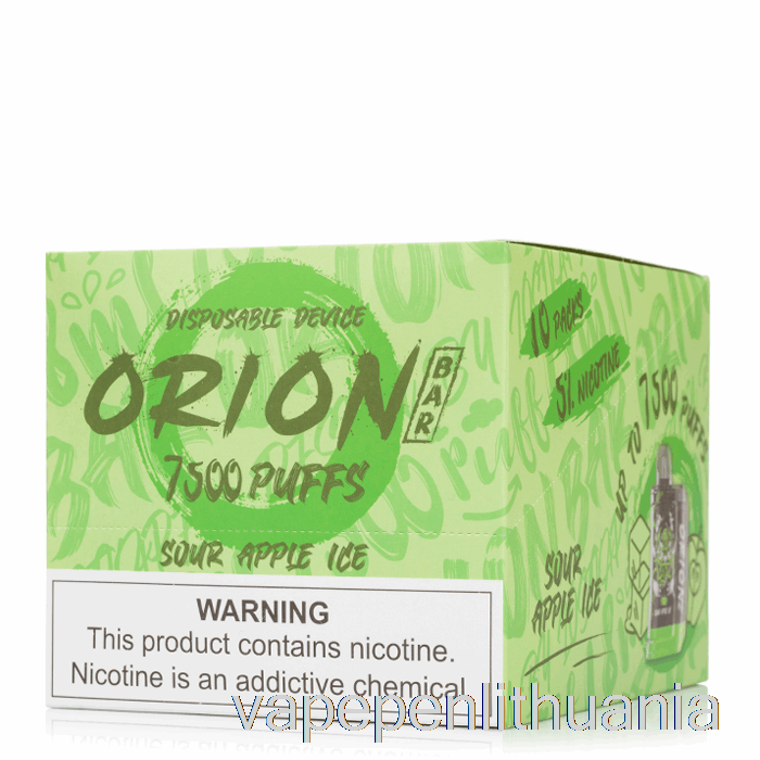 [10 Pakuočių] Pamestas Vape Orion Bar 7500 Vienkartinis Vape Skystis
